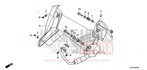 SILENCIEUX D'ECHAPPEMENT CBR125RTF de 2015